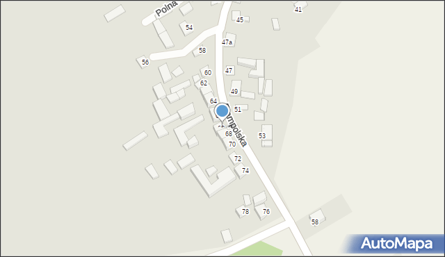 Goraj, Frampolska, 68a, mapa Goraj