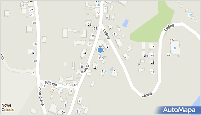 Górzno, Freta, 11A, mapa Górzno