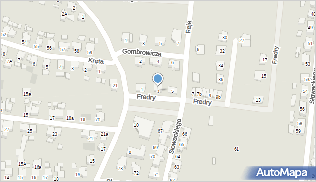 Gostyń, Fredry Aleksandra, 3, mapa Gostyń