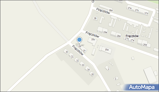 Goszowice, Frączków, 1a, mapa Goszowice