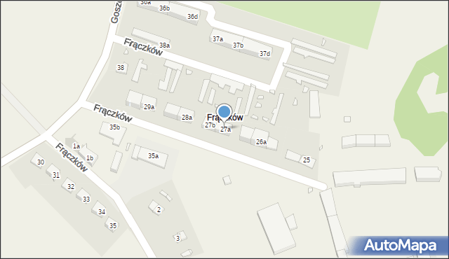 Goszowice, Frączków, 27a, mapa Goszowice