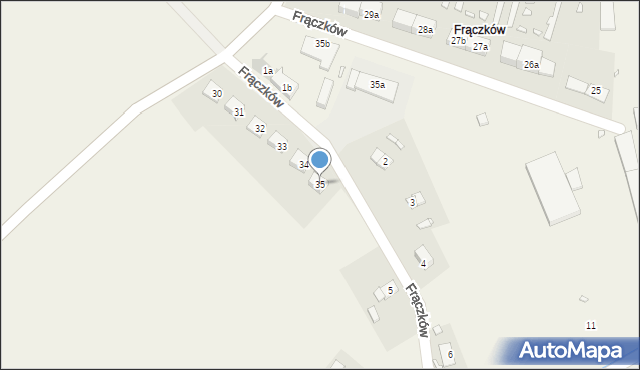 Goszowice, Frączków, 35, mapa Goszowice