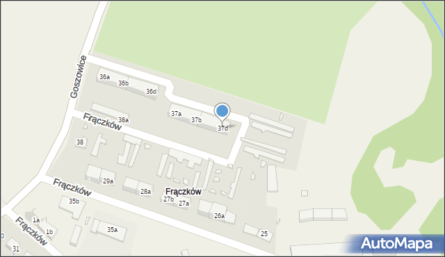 Goszowice, Frączków, 37d, mapa Goszowice