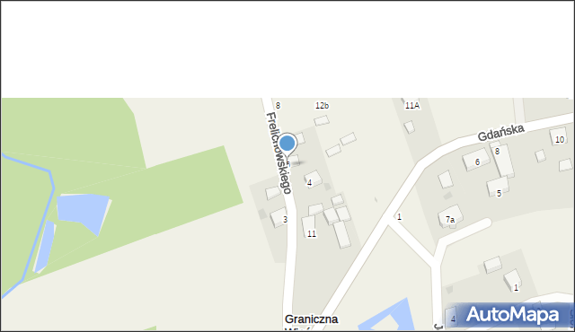 Graniczna Wieś, Frelichowskiego Stefana, ks., 6, mapa Graniczna Wieś