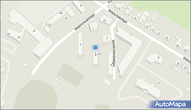 Grudziądz, Frycza-Modrzewskiego Andrzeja, 4, mapa Grudziądza