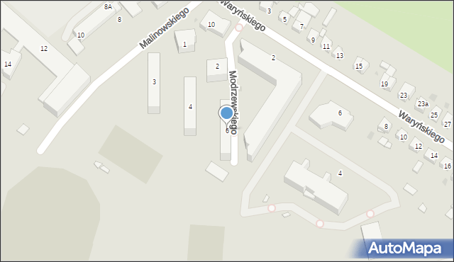 Grudziądz, Frycza-Modrzewskiego Andrzeja, 6, mapa Grudziądza