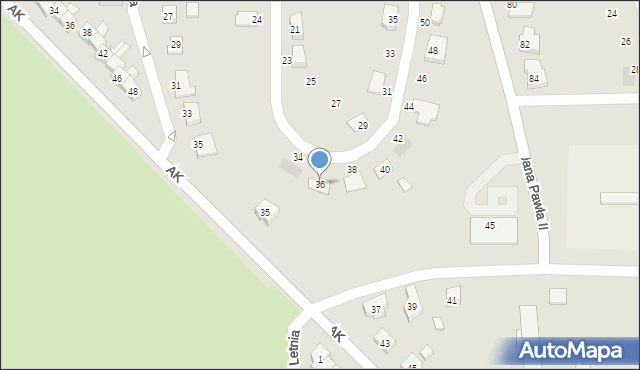 Gryfino, Fredry Aleksandra, 36, mapa Gryfino