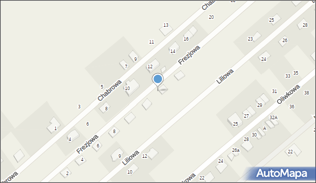 Grzędzice, Frezjowa, 14, mapa Grzędzice