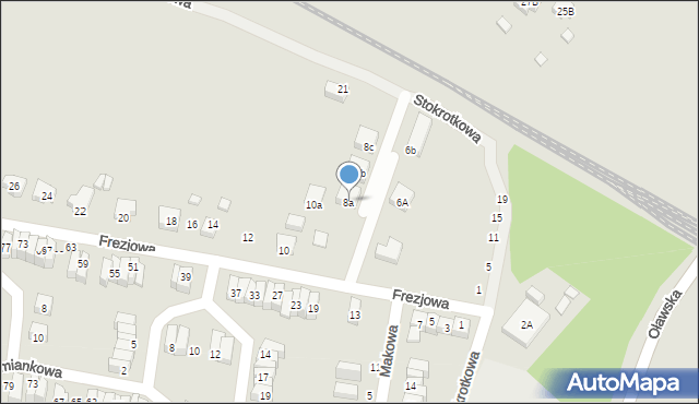 Jelcz-Laskowice, Frezjowa, 8a, mapa Jelcz-Laskowice