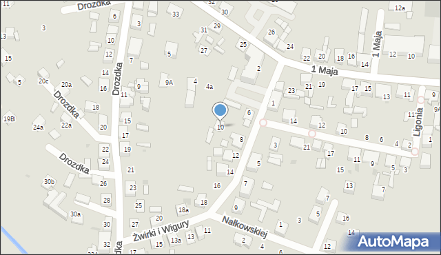 Kalety, Franciszka Żwirki i Stanisława Wigury, 10, mapa Kalety