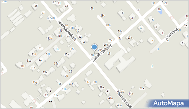 Kalisz, Franciszka Żwirki i Stanisława Wigury, 26, mapa Kalisza