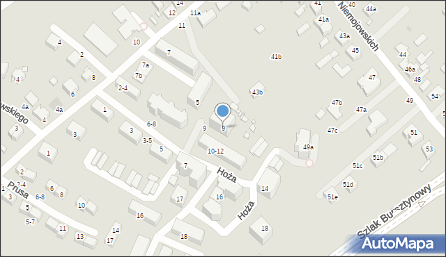 Kalisz, Franciszka Żwirki i Stanisława Wigury, 9, mapa Kalisza