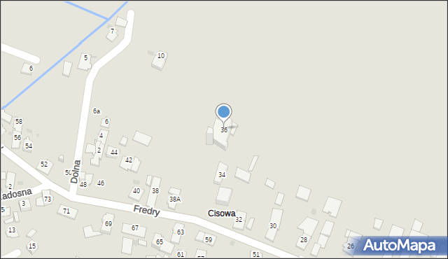 Kędzierzyn-Koźle, Fredry Aleksandra, 36, mapa Kędzierzyna-Koźle