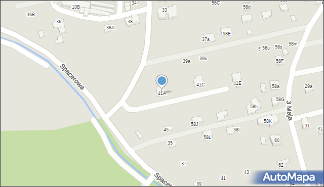 Kęty, Franciszka Żwirki i Stanisława Wigury, 41A, mapa Kęty