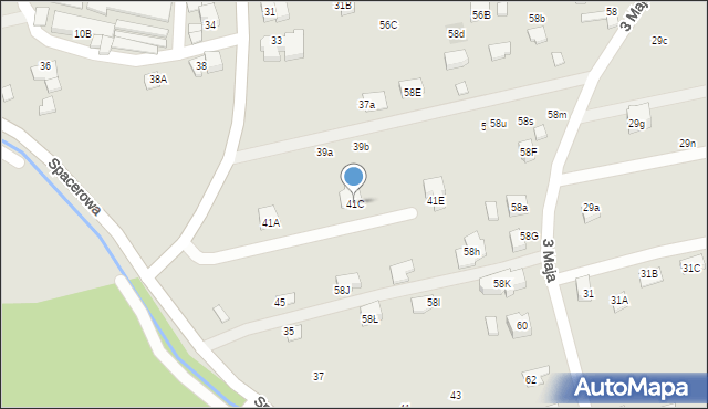 Kęty, Franciszka Żwirki i Stanisława Wigury, 41C, mapa Kęty