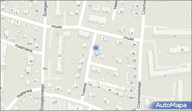 Kielce, Frycza-Modrzewskiego Andrzeja, 1a, mapa Kielc