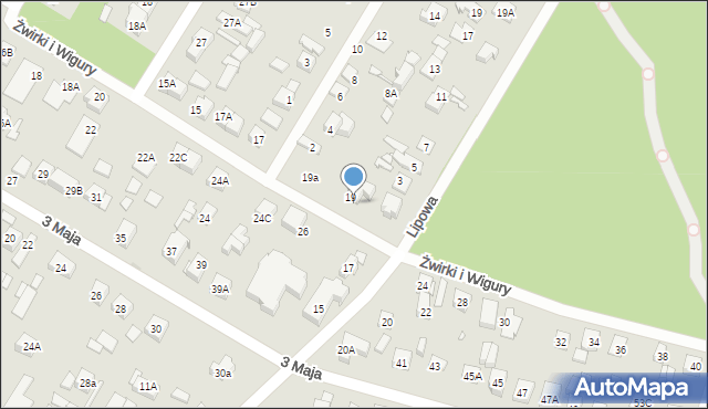 Kobyłka, Franciszka Żwirki i Stanisława Wigury, 21, mapa Kobyłka