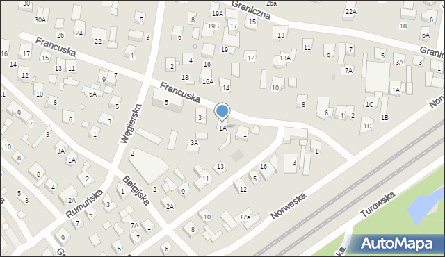 Kobyłka, Francuska, 1A, mapa Kobyłka