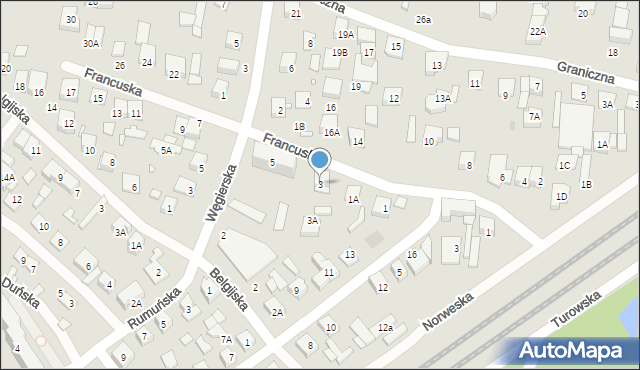 Kobyłka, Francuska, 3, mapa Kobyłka