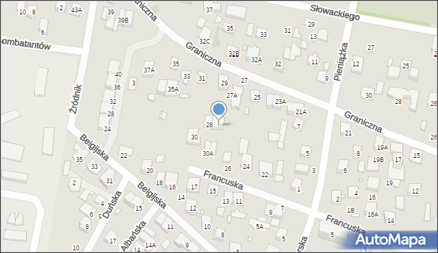 Kobyłka, Francuska, 32, mapa Kobyłka