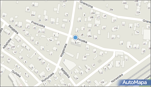 Kobyłka, Francuska, 5, mapa Kobyłka