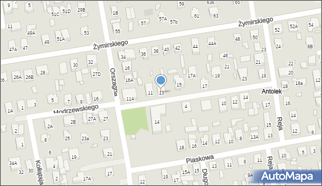 Kobyłka, Frycza-Modrzewskiego Andrzeja, 13, mapa Kobyłka
