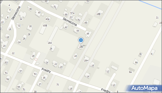 Korczyna, Fredry Aleksandra, 18b, mapa Korczyna