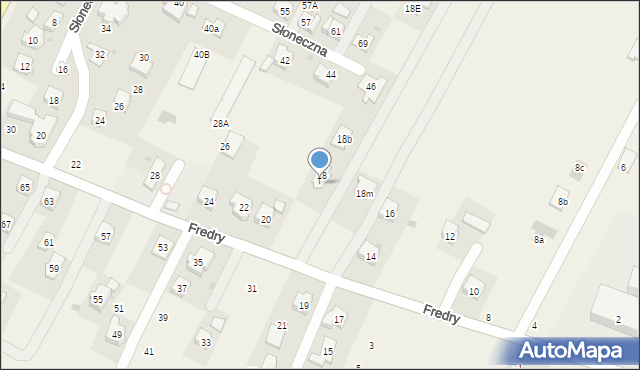 Korczyna, Fredry Aleksandra, 18C, mapa Korczyna