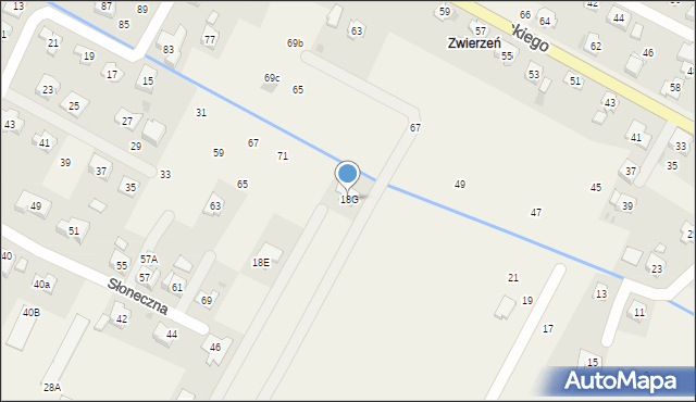 Korczyna, Fredry Aleksandra, 18G, mapa Korczyna
