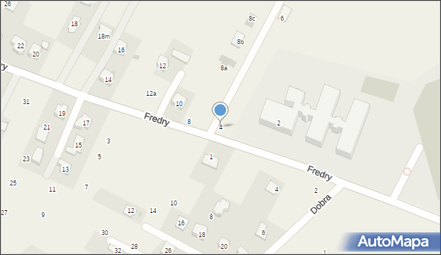 Korczyna, Fredry Aleksandra, 4, mapa Korczyna