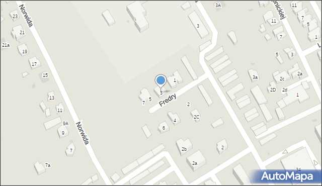 Kościerzyna, Fredry Aleksandra, 3, mapa Kościerzyna