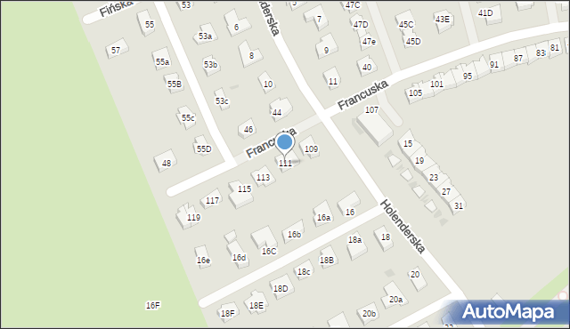 Koszalin, Francuska, 111, mapa Koszalina