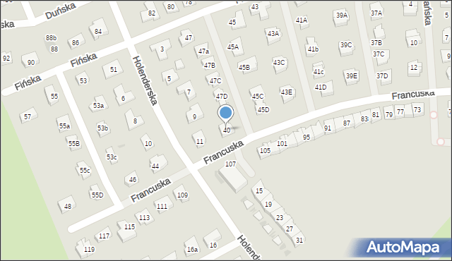 Koszalin, Francuska, 40, mapa Koszalina