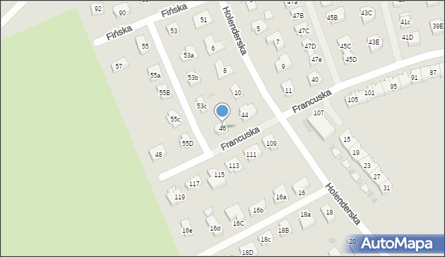 Koszalin, Francuska, 46, mapa Koszalina