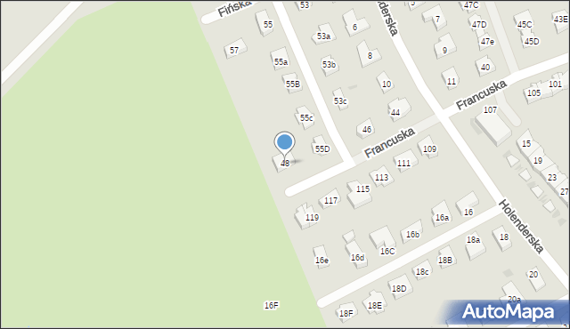 Koszalin, Francuska, 48, mapa Koszalina