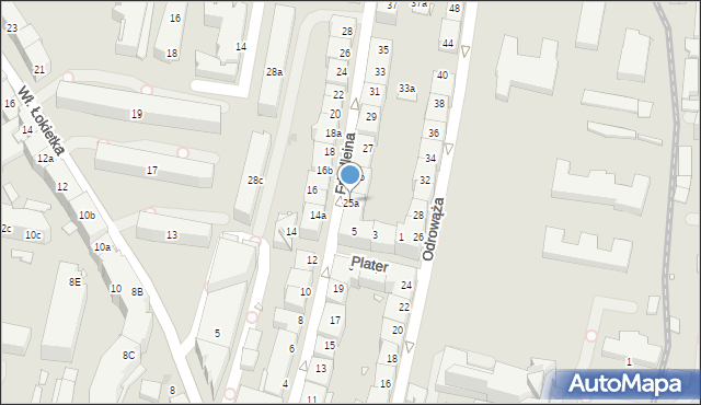 Kraków, Friedleina Józefa, 25a, mapa Krakowa
