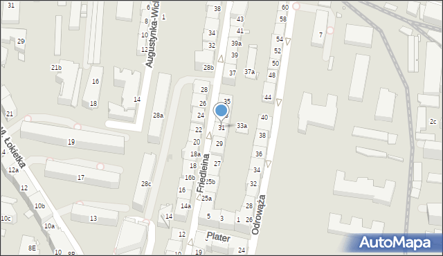 Kraków, Friedleina Józefa, 31, mapa Krakowa