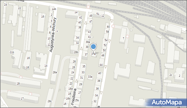 Kraków, Friedleina Józefa, 37a, mapa Krakowa