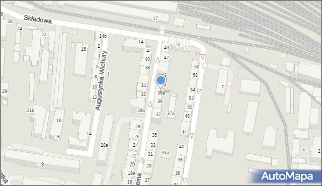 Kraków, Friedleina Józefa, 39a, mapa Krakowa