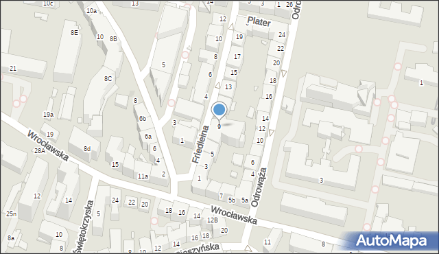 Kraków, Friedleina Józefa, 9, mapa Krakowa