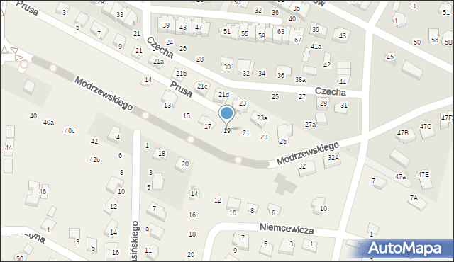 Krępiec, Frycza-Modrzewskiego Andrzeja, 19, mapa Krępiec