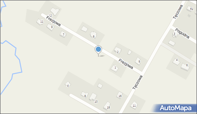 Kruki, Frezjowa, 3, mapa Kruki