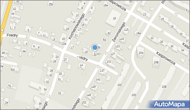 Kwidzyn, Fredry Aleksandra, 21, mapa Kwidzyn