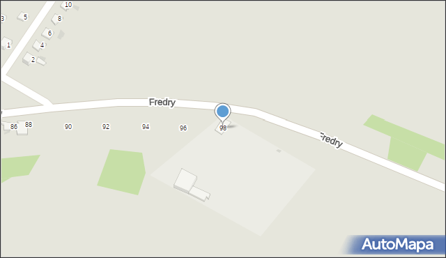 Lędziny, Fredry Aleksandra, 98, mapa Lędziny