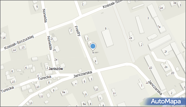 Legnickie Pole, Fredry Aleksandra, 7, mapa Legnickie Pole