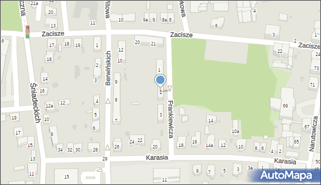 Leszno, Frankiewicza Edwarda, ks., 2, mapa Leszno