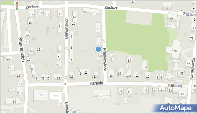 Leszno, Frankiewicza Edwarda, ks., 3, mapa Leszno