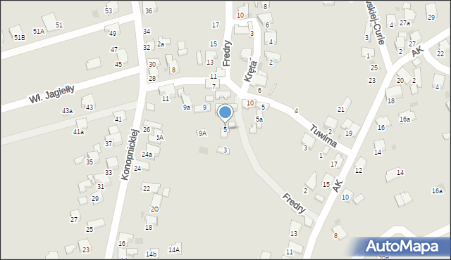 Libiąż, Fredry Aleksandra, 5, mapa Libiąż