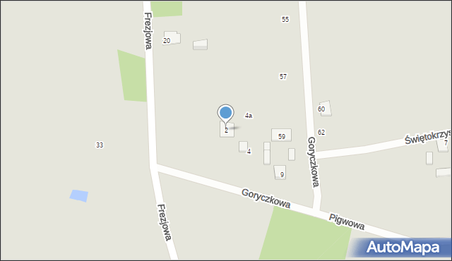 Łódź, Frezjowa, 2, mapa Łodzi