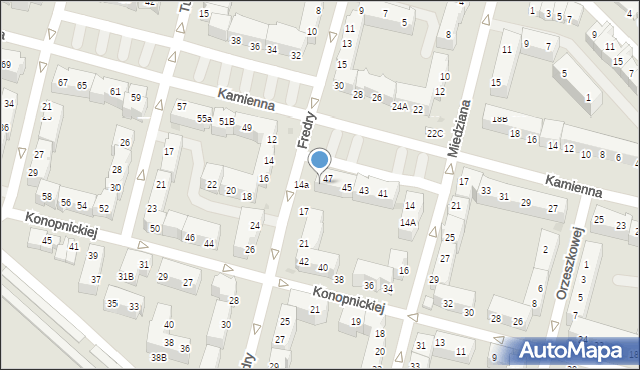 Lubin, Fredry Aleksandra, 17A, mapa Lubin